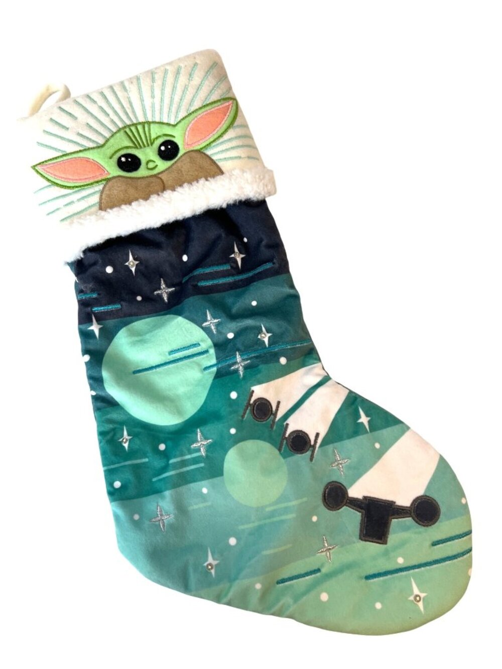 Star Wars Grogu Mandalorian The Child Christmas Stocking Nicholas Square FLAW
